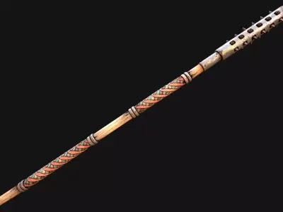 Medieval Weapon Polearm Crushing Mace Spear Low-poly 3D model