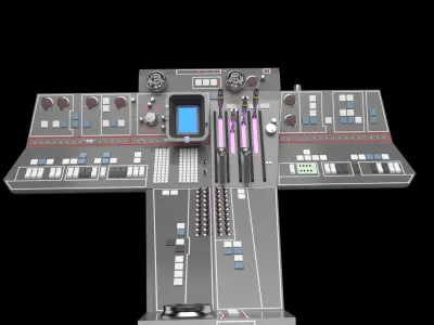 falcon cockpit console 3D model