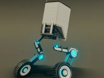 Rigged Rollor Bot 3D model