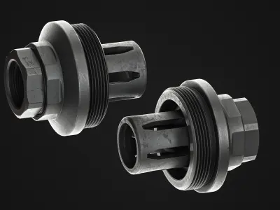 Rearden Atlas Thread Adapter Low-poly 3D model