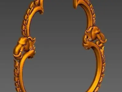 ancient thai pattern frame  3D print model