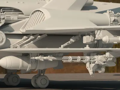 Aircrart fighter jet 3D model