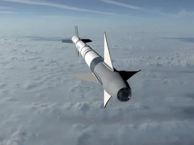 Sidewinder Missile Low-poly 3D model