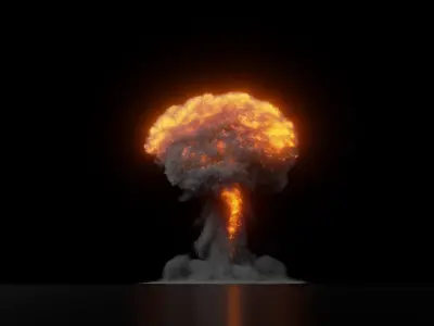 High Resolution Nuclear Explosion 3D model