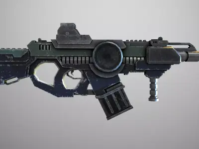 Original Gun Low-poly 3D model