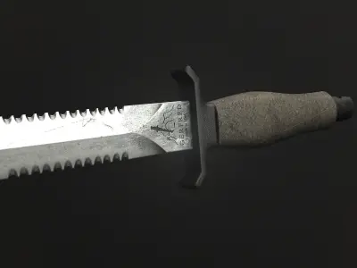  Knife Gerfred Low-poly 3D model