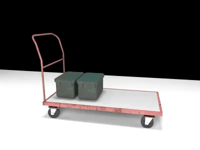  transport trolly  Low-poly 3D model