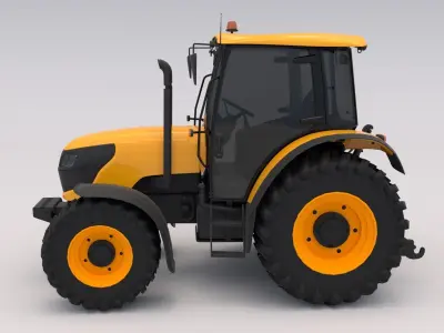 Tractor Yellow 3D model
