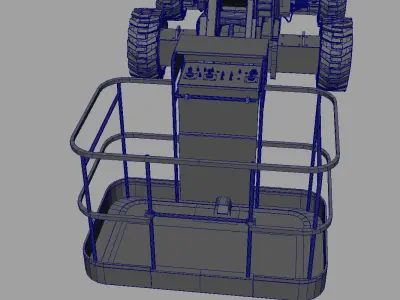 boom lift iiside detail 3d model 3D model