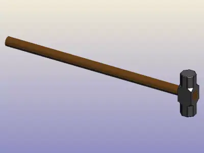 Sledgehammer tube with hole in it Free 3D model