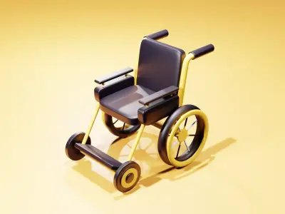 3D wheelchair model 3D model