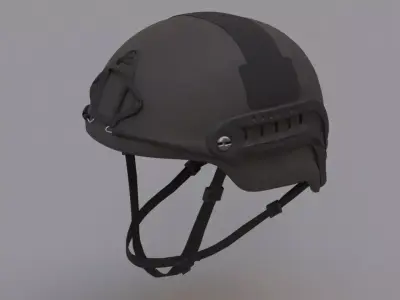 Ops Core Sentry mid cut military helmet black 3D model