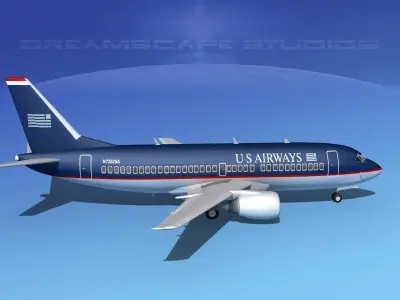 Boeing 737-300 US Air 3D model