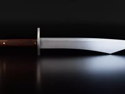 Hunting Sword Low-poly 3D model