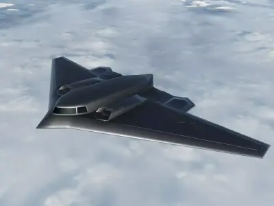 Chinese Aircraft bomber H-20 Low-poly 3D model