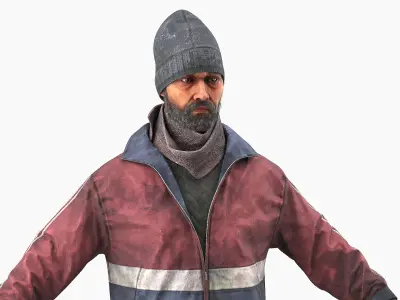 Homeless Man 3D model