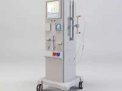 Dialysis machine - Healthcare and medical device Low-poly 3D model