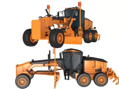 Road Motor Grader 3D model