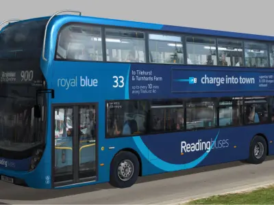 Alexander Dennis Enviro400 MMC Royal blue Low-poly 3D model