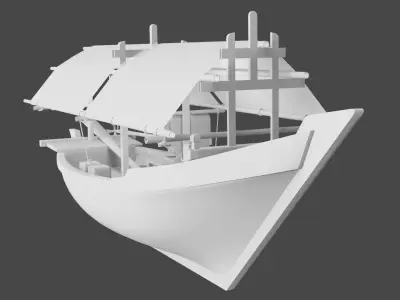 Indonesian Fishing boat 3D model