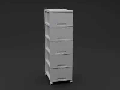 Wooden Self Low-poly 3D model