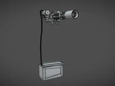 Machine Gun Mad Max Low-poly 3D model