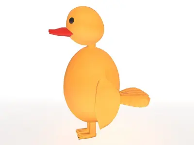 Cartoon Duck - Rigged Free 3D model