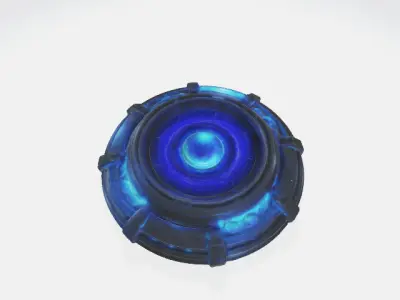 A glowing sci-fi energy core 3D model