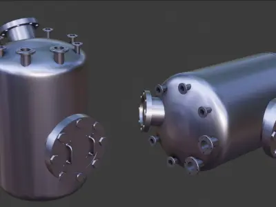 Pressure Vessel   Low-poly 3D model