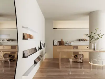  Office interior scene 10 3D model