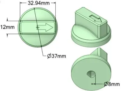 Gas stove knobs universal fit 2 models 3D print model