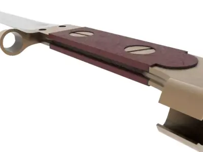 bayonet knife for ak-47 Free low-poly 3D model