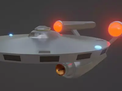 Enterprise Style Spaceship Free 3D model