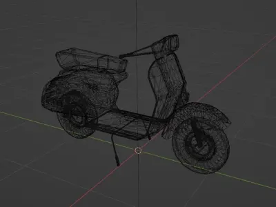 Vintage Piaggio Vespa Free low-poly 3D model