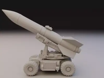 Missile transport and launch vehicle 3D print model
