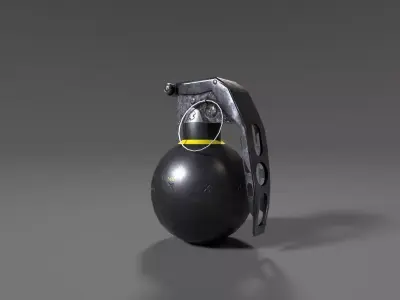 3d GRENADE MID POLY GAME READY Low-poly 3D model