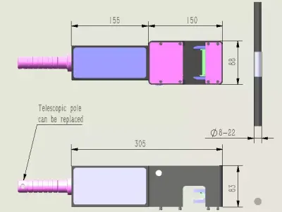 Remote Control Electric Thread Cutter 3D Model 3D model