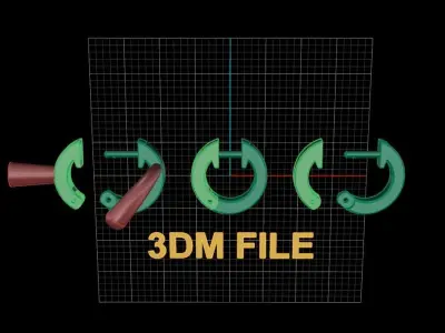 Simple Square Hoop Earring Size Small 3D print model