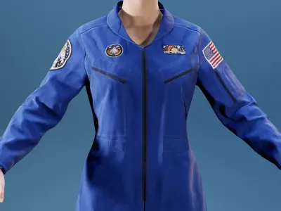 Astronauts Flight Suits For MetaHuman - Rigged - Game Ready Low-poly 3D model