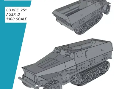 SdKfz 251 3D print model