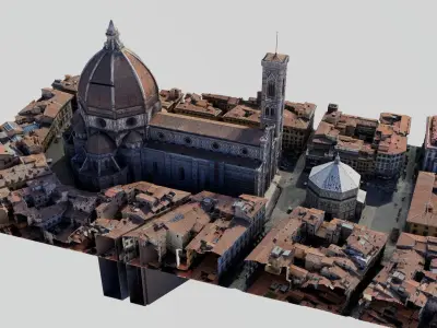 Cathedral of Santa Maria del Fiore Low-poly 3D model