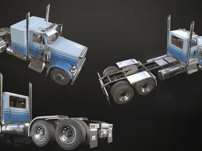 Semi Truck Mega Pack Low-poly 3D model