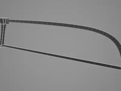 Hacksaw saw Low-poly 3D model