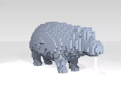Hippo Voxel 3D model