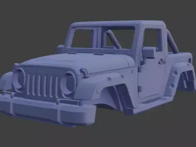 Jeep upper body part No Tyres 3D model