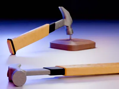hammer Free low-poly 3D model 10