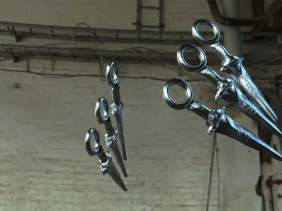 Ninja Throwing Knives 3D model