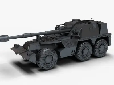 tank gun G6 3D print model