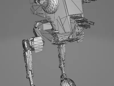 Star Wars ATST Walker - Low Poly Game - Battlefield - FBX MODEL Low-poly 3D model