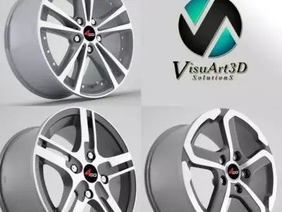 4go wheel rims 3D model by VisuArt3D